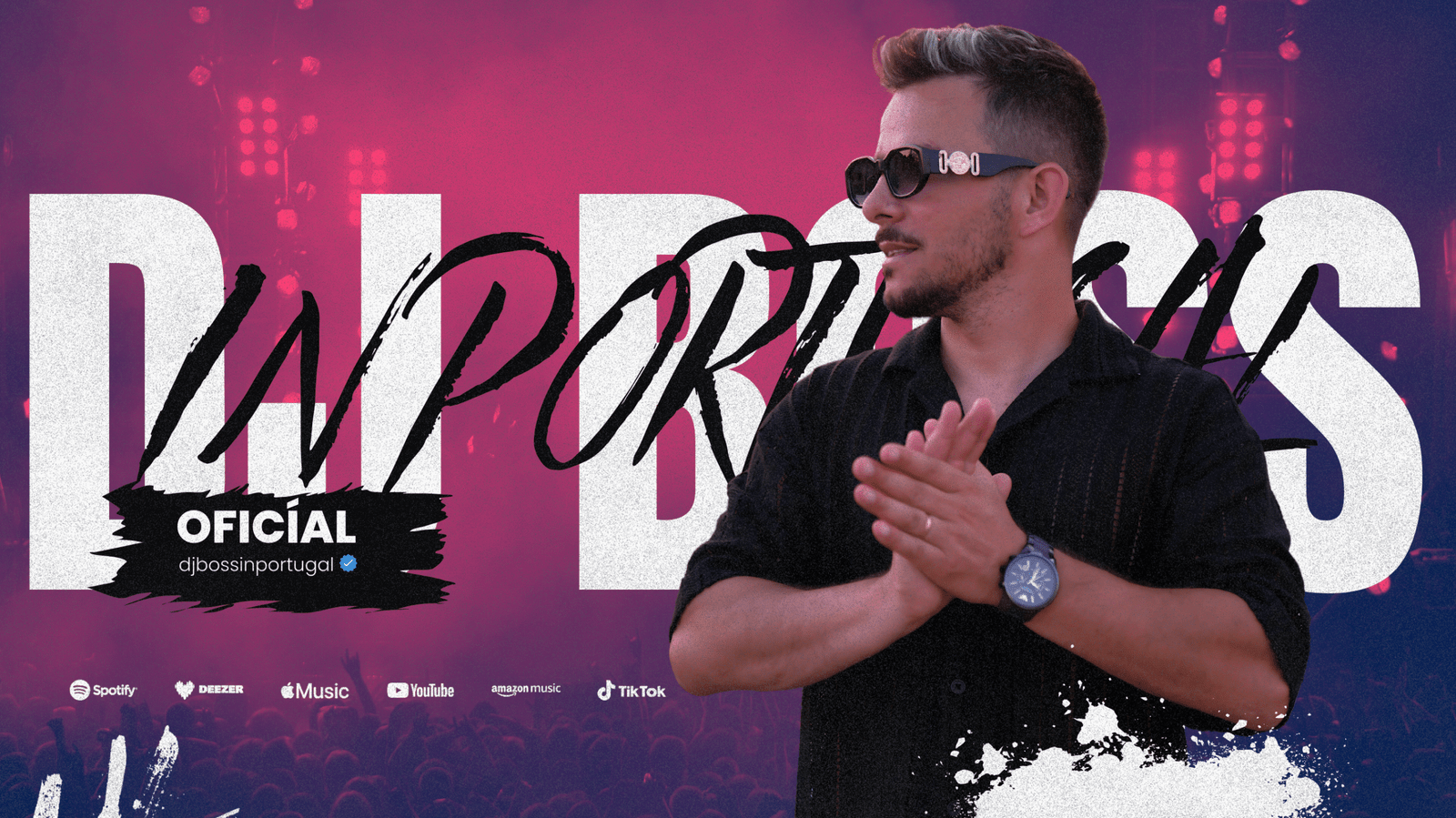 DJ Boss in Portugal tocando em evento de música eletrônica em Lisboa